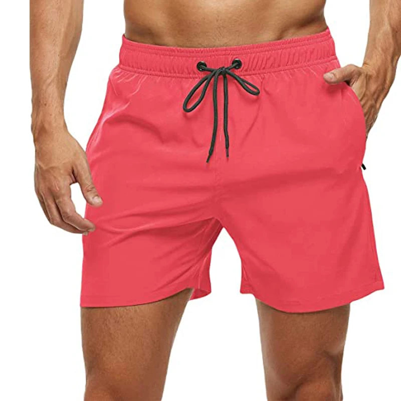 Elastic Closure Men's Swim Trunks