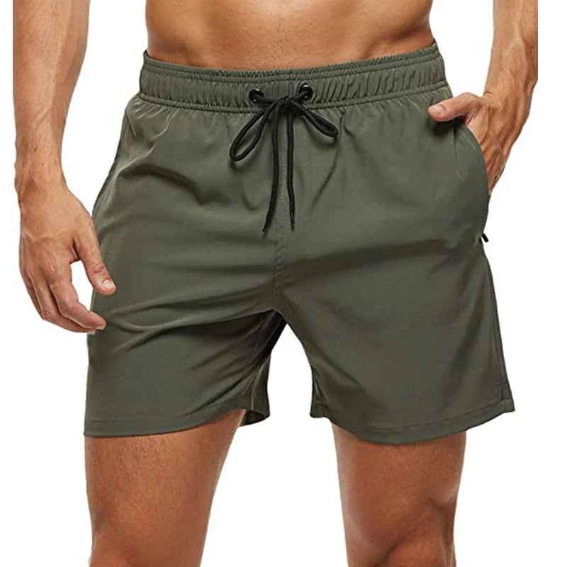 Elastic Closure Men's Swim Trunks