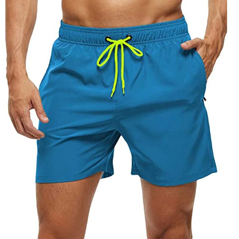 Elastic Closure Men's Swim Trunks