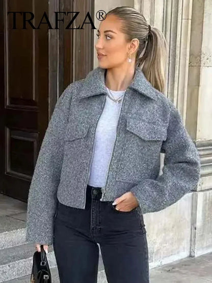 Elegant Women’s Zipper Jacket