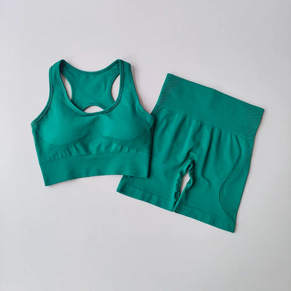 Seamless Yoga Sports Bra Set