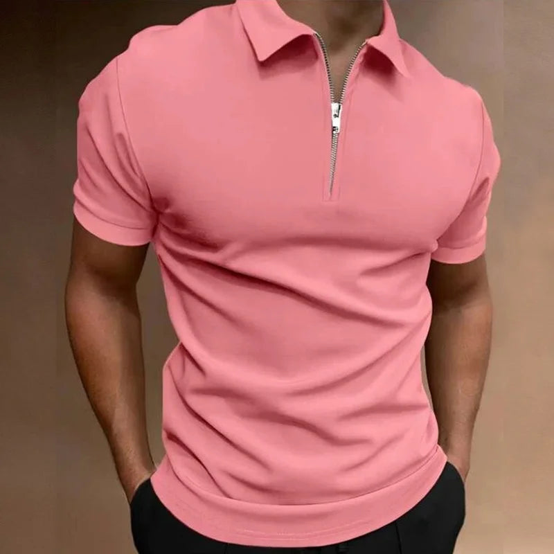 Men's Solid Color Polo Shirt