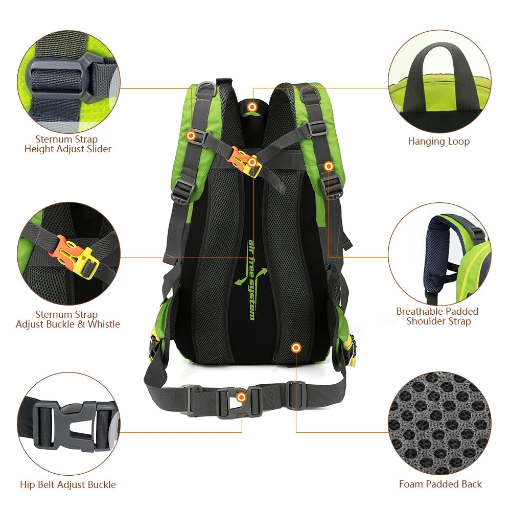 Water Resistant Travel Hiking Backpack