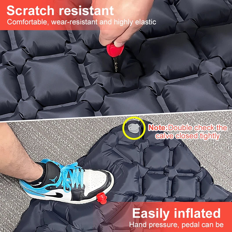 Outdoor Inflatable Sleeping Pad with Pump