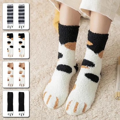 Cute Animal Cat Paw Socks