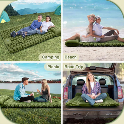 Outdoor Double Sleeping Pad with Pillow