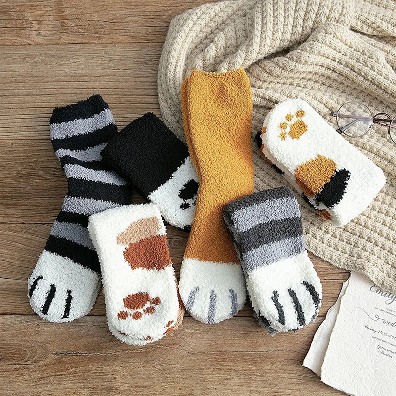 Cute Animal Cat Paw Socks