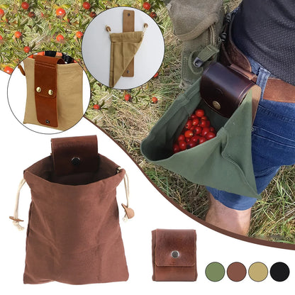 Leather Foraging Bushcraft Storage Bag