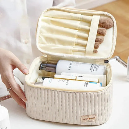 Portable Solid Color Makeup Bag