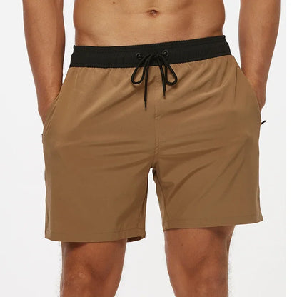 Elastic Closure Men's Swim Trunks