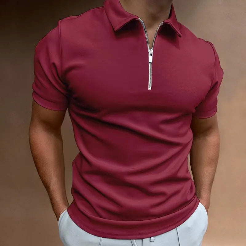 Men's Solid Color Polo Shirt