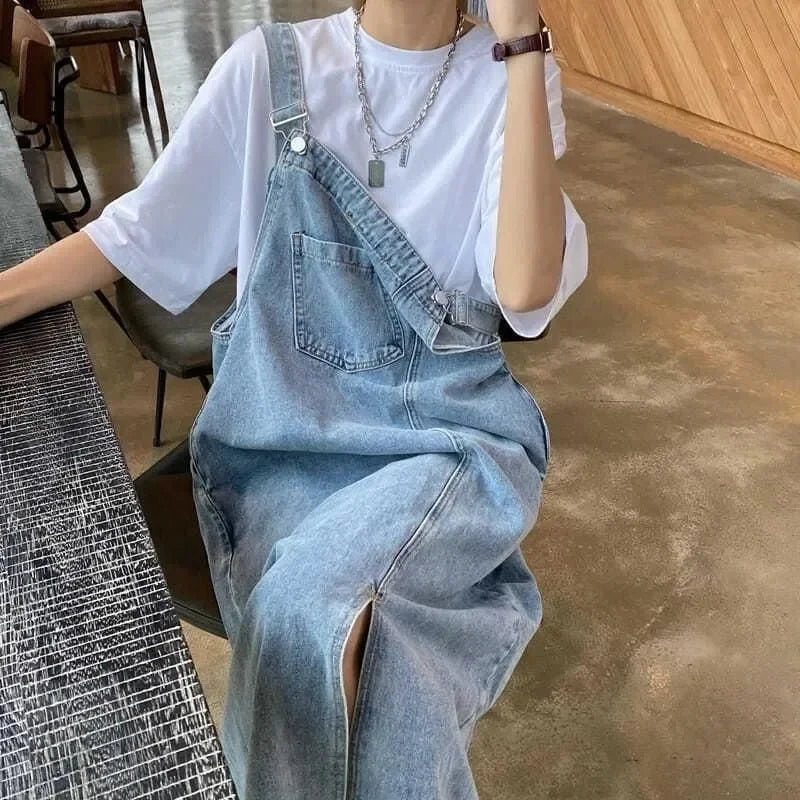 Women’s Sleeveless Denim Overall Dress