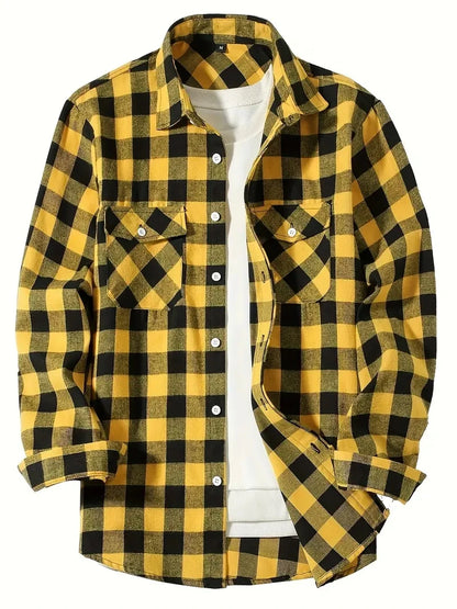 Men’s Classic Plaid Button-Up