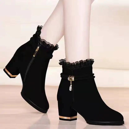 Autumn Winter Fur Ankle Boots