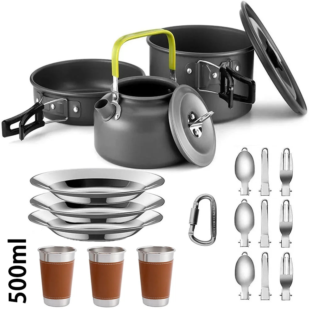 Camping Cooking Set Non-Stick Pots