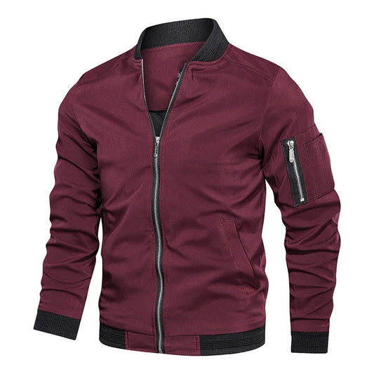 Men's Casual Bomber Windbreaker Jacket