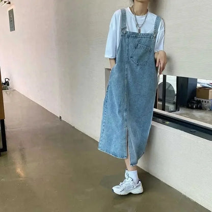 Women’s Sleeveless Denim Overall Dress