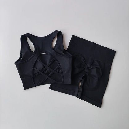 Seamless Yoga Sports Bra Set