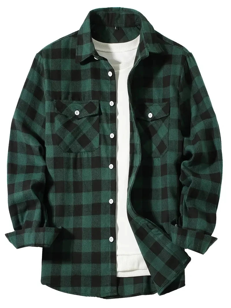 Men’s Classic Plaid Button-Up