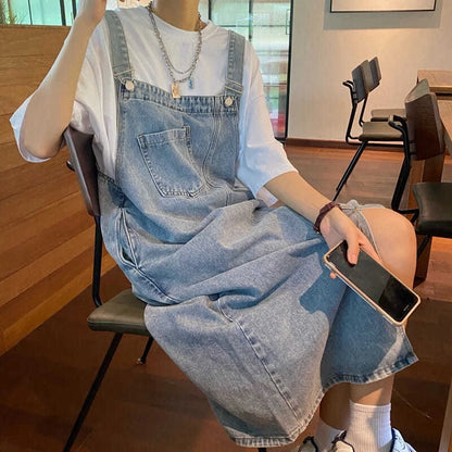 Women’s Sleeveless Denim Overall Dress