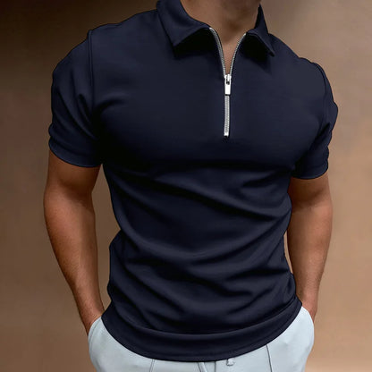 Men's Solid Color Polo Shirt