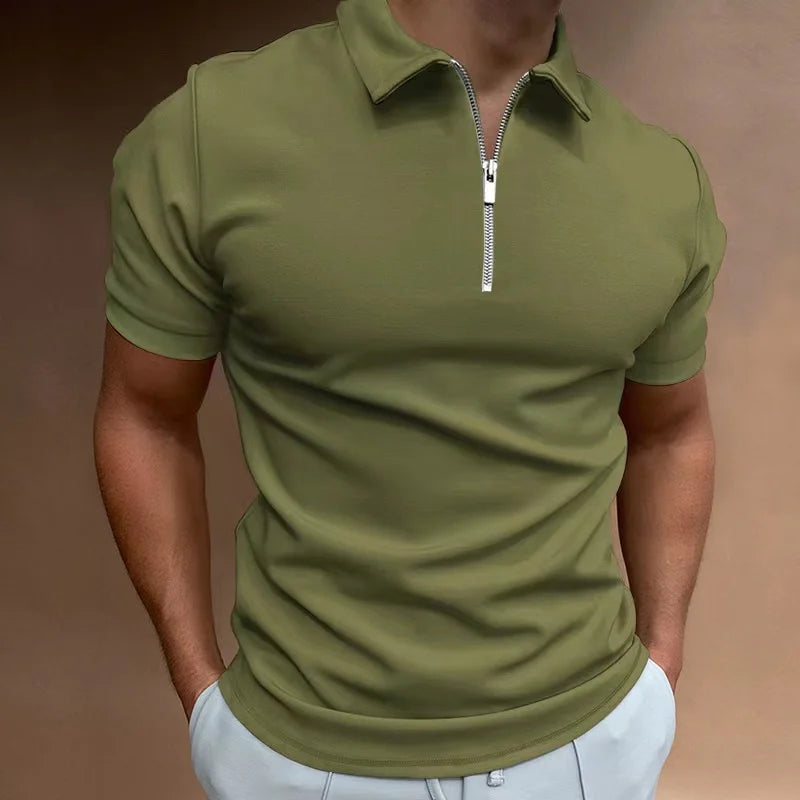 Men's Solid Color Polo Shirt