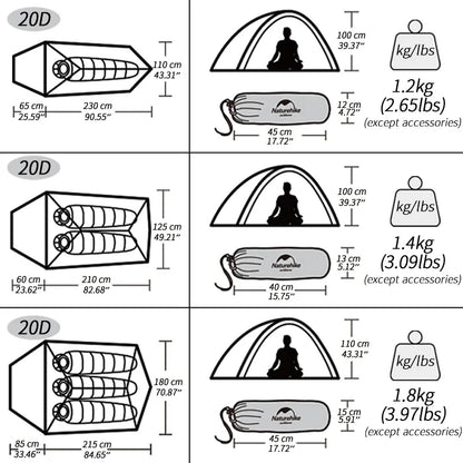 Naturehike Cloud Up Ultralight Camping Tent