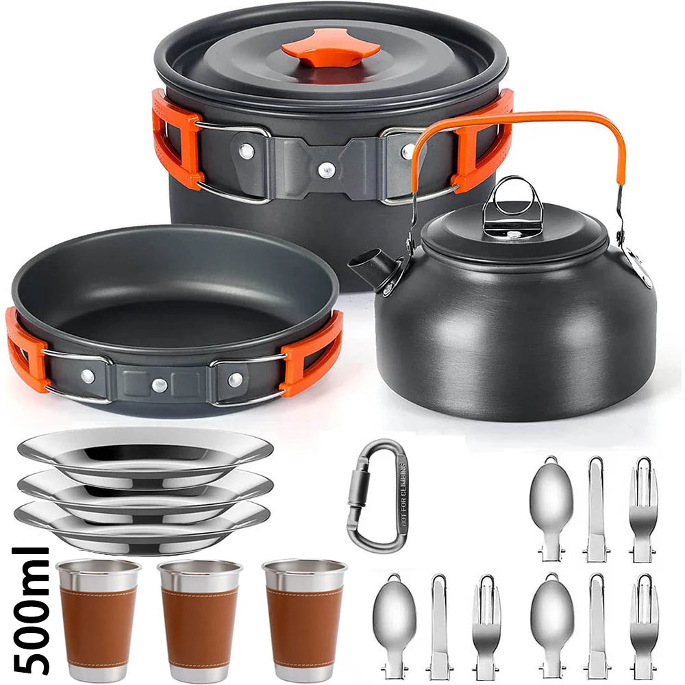 Camping Cooking Set Non-Stick Pots