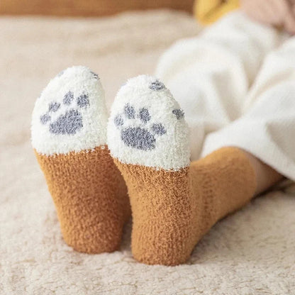 Cute Animal Cat Paw Socks