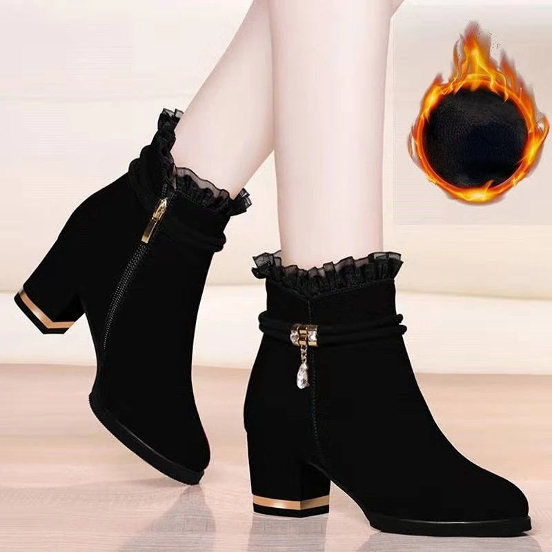 Autumn Winter Fur Ankle Boots