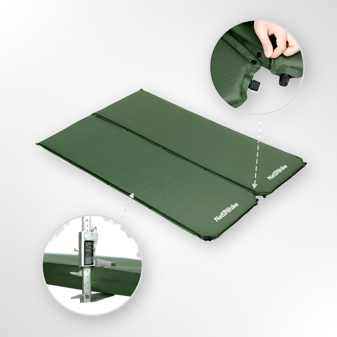 Naturehike D03 Sleeping Pad - 1-Person | Self-Inflating & Spliceable | 5cm Foam | Lightweight