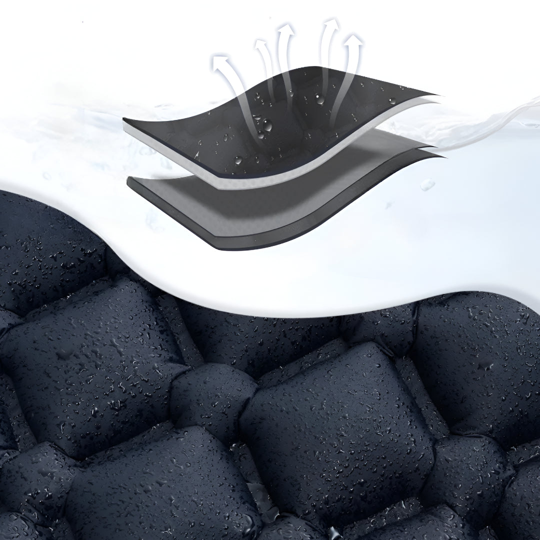 PACOONE - Sleeping Pad - 1-Person | Built-in Pump & Pillow | 550g | Waterproof 40D Nylon