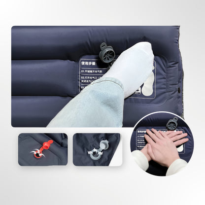 PACOONE - Sleeping Pad - 1-Person | Built-in Pump & Pillow | 550g | Waterproof 40D Nylon